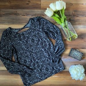 LOFT Floral Jacquard Top